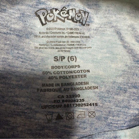 Pokemon Pikachu T-Shirt Blue & Yellow Size 6 - Picture 9 of 16